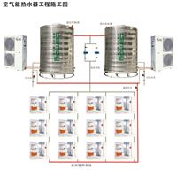 四川供应 环保空气能热泵 分体直热式5HP 学校**热水器