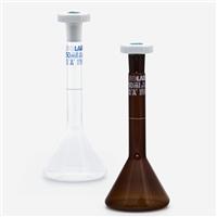 ISOLAB 进口梯形平底透明/棕色玻璃容量瓶