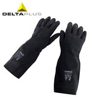 代尔塔重型氯丁橡胶高性能防化手套  耐油耐热耐酸碱防护手套