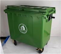 达州塑料垃圾桶，小区物业用军绿色大肚子塑料垃圾桶塑料垃圾回收箱
