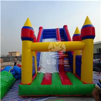 广州市飞鱼游乐供应充气娱-乐-城堡跳床儿童欢乐园玩具充气跳床充气欢乐滑梯蹦床