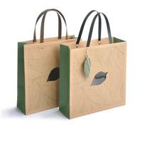 高档创意牛皮纸礼品开窗绿色茶叶袋子定制印刷