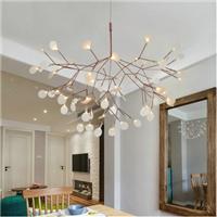 北欧后现代简约创意客厅灯具卧室餐厅萤火虫树枝叶子樱花吊灯
