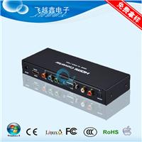 深圳电脑连接器供应厂家，HDMI转VGA色差转换器现货供应