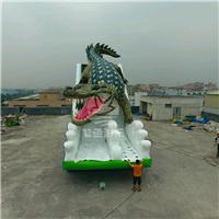 广州市飞鱼游乐充气鳄鱼滑梯充气鳄鱼气模充气室外大滑梯充气动物滑梯 充气鳄鱼