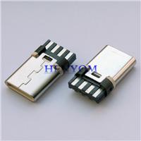 USB 3.1 Type-C 8P公头焊线式 双面焊线简易插头