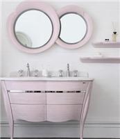 浴家居安德玛索实木浴室柜实现你粉色的少女梦