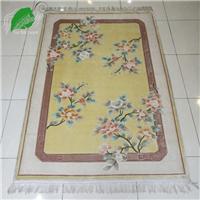 億絲經典中式牡丹花開富貴厚實腳感實惠純手工真絲地毯122x183cm