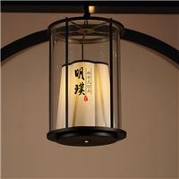中式吊灯 玻璃铁艺中式吊灯 餐厅新中式吊灯*品牌