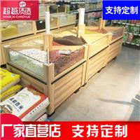 江苏徐州追赶货架 超市休闲散称食品展架 不锈钢包边 木质散称柜