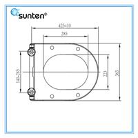 厦门厂家直销脲醛材质马桶盖板 缓降静音椭圆办公用马桶盖SU007
