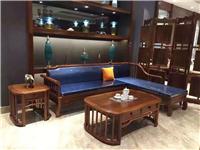 刺猬紫檀家具价格 东阳红木家具厂家 新中式 7字拐角沙发