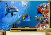 3D海底世界浴室地板背景墙
