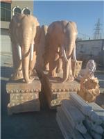 汉白玉大象雕塑厂家 大象雕刻摆件 大象雕塑