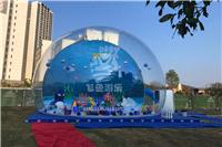 广州市飞鱼游乐充气水晶帐篷圣诞节模型充气圣诞展示球充气水晶球充气雪花球帐篷
