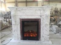 意大利A级雪花白大理石欧式雕刻壁炉Carving Fireplace