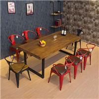 深圳厂家专业制作咖啡厅实木餐桌 桌子家具厂定做