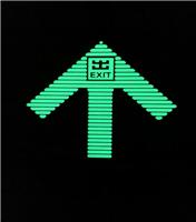 地铁夜光导向标识紧急出口疏散指示标志蓄光不锈钢**