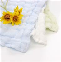 厂家直销儿童绉纱方巾口水巾 全棉纯色6层纱布 母婴用品婴儿口水巾