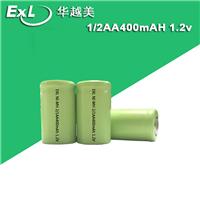 华越美镍氢电池厂家经销批发 NI-MH 1/2AA400mAh 1.2V镍氢充电电池可任意组合
