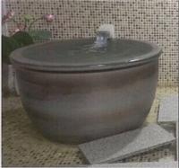 水波纹陶瓷泡澡缸 浴场养生泡澡缸 洗浴中心温泉缸 青瓦台大缸