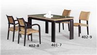 厂家批发直销藤艺餐桌椅组合 藤木餐桌 藤木色实木餐桌 美式餐桌 餐椅