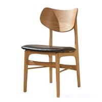 众美德厂家直销欧式全实木餐椅 简约时尚餐厅实木牛角椅