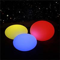 酒吧KTV家具低碳环保塑料遥控七彩发光LED圆球可浮球灯