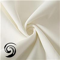 厂家现货米白梭织斜纹CVC涤棉混纺抗皱衬衫服装色织布面料T23-772