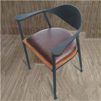 工业风主题餐厅铁艺餐椅 漫咖啡圆背椅定做可以选择众美德