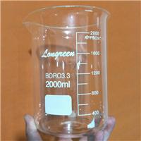 杭州斯晨 玻璃烧杯2000ml 耐高温 带刻度烧杯 加厚高硼硅低型烧杯