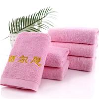 大量库存特价处理纯棉粉色毛巾100g**细纤维纳米巾特价处理厂家直销