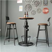 复古铁艺酒吧桌椅咖啡厅吧台高脚椅酒吧椅规格颜色可定制