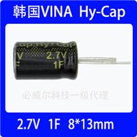 2.7V1F**级电容韩国VINA全新进口法拉电容一级代理VEC2R7105QG价格