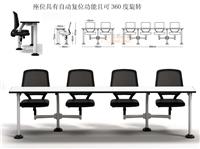 教学培训椅批发 网布培训排椅价格 桌椅一体小组会议学习椅