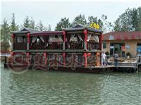 湖北木船厂直销14米双层画舫餐饮船 观光游船 出售