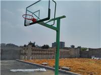 圆管固定式*臂篮球架，温州埋地篮球架水泥埋地篮球架