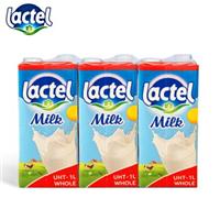 早餐营养烘焙咖啡法国进口兰特Lactel全脂纯牛奶厂家直销大批发