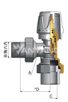合肥暖气片角阀/壁挂炉冷热水阀门