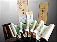 西安丝绸之路卷轴画＋折扇两件套送商务会议纪念品可以选择