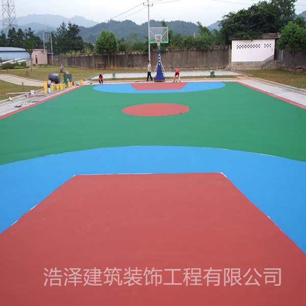 清远浩泽主要承包各种硅pu球场、丙烯酸球场工程