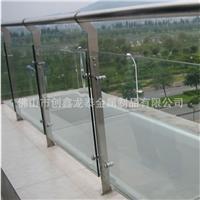 阳台不锈钢玻璃护栏/工程护栏 单板实心不锈钢立柱 可定制阳台护栏
