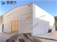鑫建华厂家北京定做电动推拉蓬钢结构雨棚天津大型仓储蓬帆布雨蓬布图片