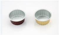 彩色圆碗蛋糕布丁慕斯烘焙杯一次性锡纸耐烤杯可高温加热含塑料盖