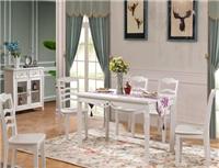 田园风格白色餐桌餐椅