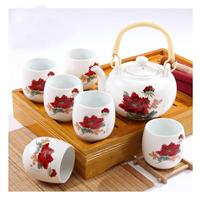 景德镇茶具手绘青花瓷器手工白瓷茶具整套陶瓷功夫茶杯套装