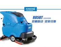 汉中洗地机工厂用手推式全自动洗地机 双刷 环氧地坪用容恩R85BT