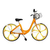 佳德兴无链轴传动公共自行车橙色 黄色轮框）加挡板