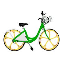 佳德兴无链轴传动公共自行车绿色 黄色轮框）加挡板