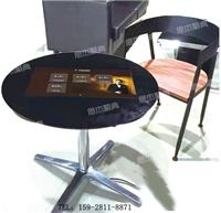 泸州触摸屏一体机21.5寸圆形触摸桌用来展示公司品牌